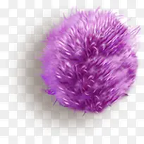 紫色毛绒小球