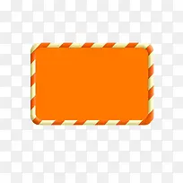 矩形橙色圆边框