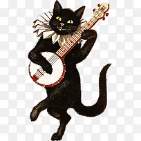 正在弹吉他的猫