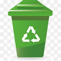 绿色垃圾桶图片