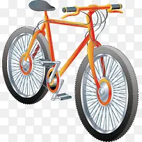 橘色自行车