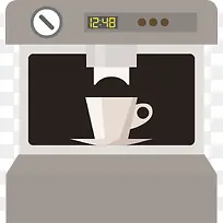 卡通咖啡机矢量图片
