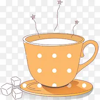 橙色茶杯