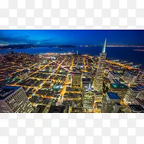 俯视城市夜景图片