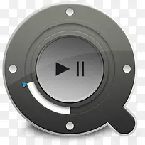 灰色音乐播放器按钮图标