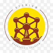 矢量原子球塔图标