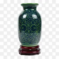 墨绿色花纹花瓶