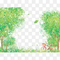 大树与自行车