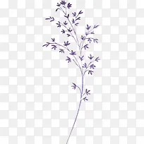 紫色创意枝叶