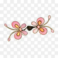 粉色蝴蝶盘扣
