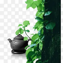 中国风茶文化茶壶