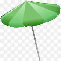绿色的沙滩伞