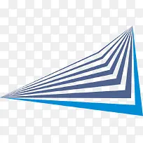 矢量三角形立体边角装饰蓝色灰色