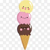 矢量图可爱的冰淇淋