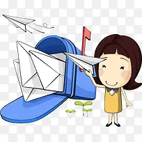 矢量信箱与纸飞机