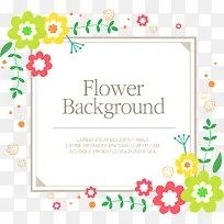 绿色花朵边框纹理