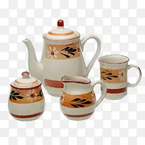一组复古的茶壶