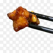筷子夹着一块椒麻鸡