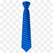 蓝色条纹领带矢量图