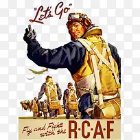 二战飞行员海报设计