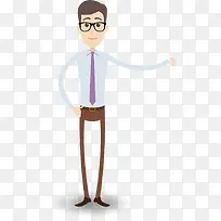 矢量图穿着干净得体的男人