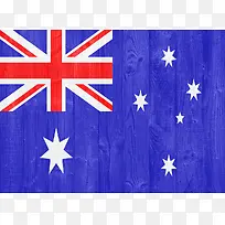 画在木板上的澳洲国旗