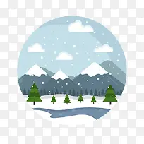 雪山矢量素材