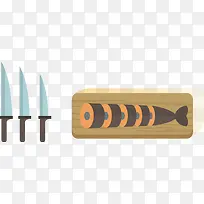 日本刀具和三文鱼