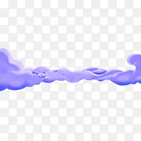 紫色清新云朵边框纹理