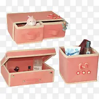 粉色可爱收纳盒