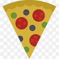 披萨吃饭扁平图标
