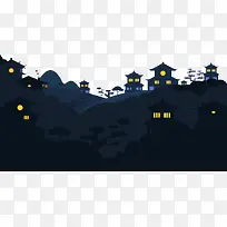 黑色夜景