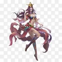 手绘古代妖姬女子
