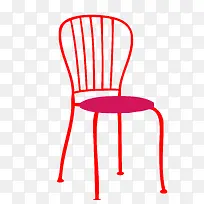 红色的时尚卡通椅子