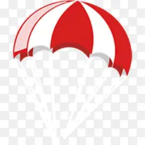 红色条纹降落伞