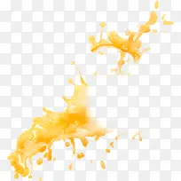 黄色简约液体效果元素