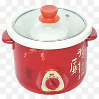 红色煲粥锅电炖锅