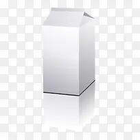 矢量盒子立体拟真白色饮料盒