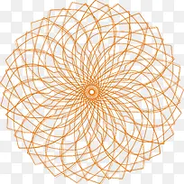 橙色螺旋花纹图案