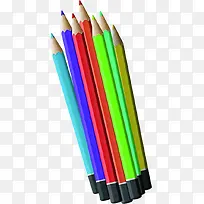 手绘彩色各色铅笔