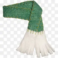 漂亮的绿色围巾PNG免抠素材