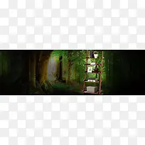 美式风格背景banner