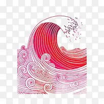 红色浪花