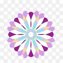 紫色几何图案花