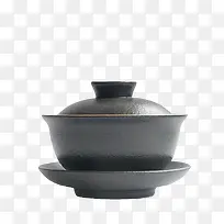 粗陶盖碗茶具