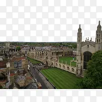 剑桥高处鸟瞰图