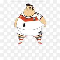 白色肥胖足球员