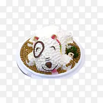 白色小狗生日蛋糕