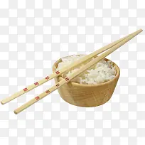 一副盛好饭的碗筷