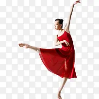 红衣芭蕾舞女孩